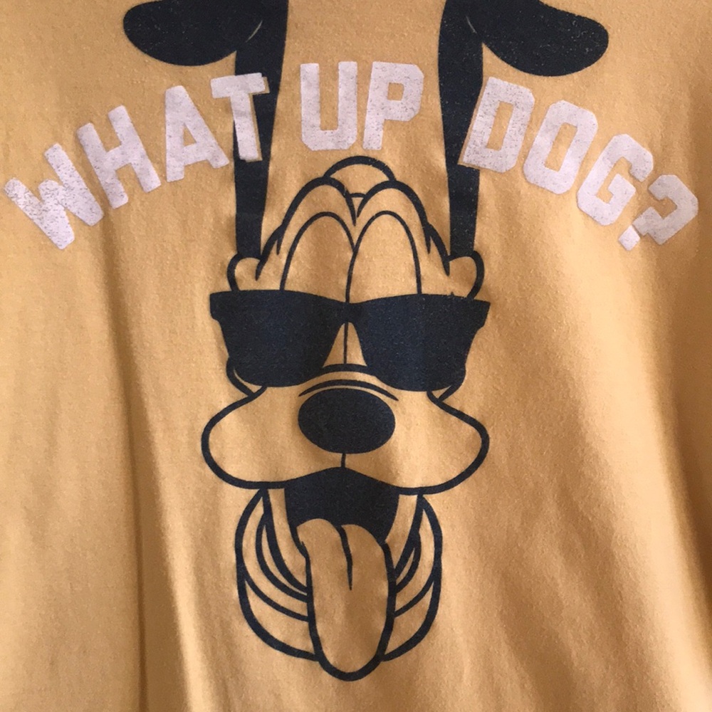Graphic Tee - Mustard Yellow Dog Print